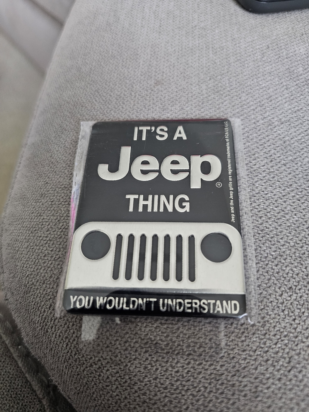 Jeep Black and Silver "It's a Jeep Thing" Magnet